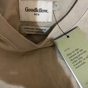 Goodfellow & Co Beige Crew Neck Tee